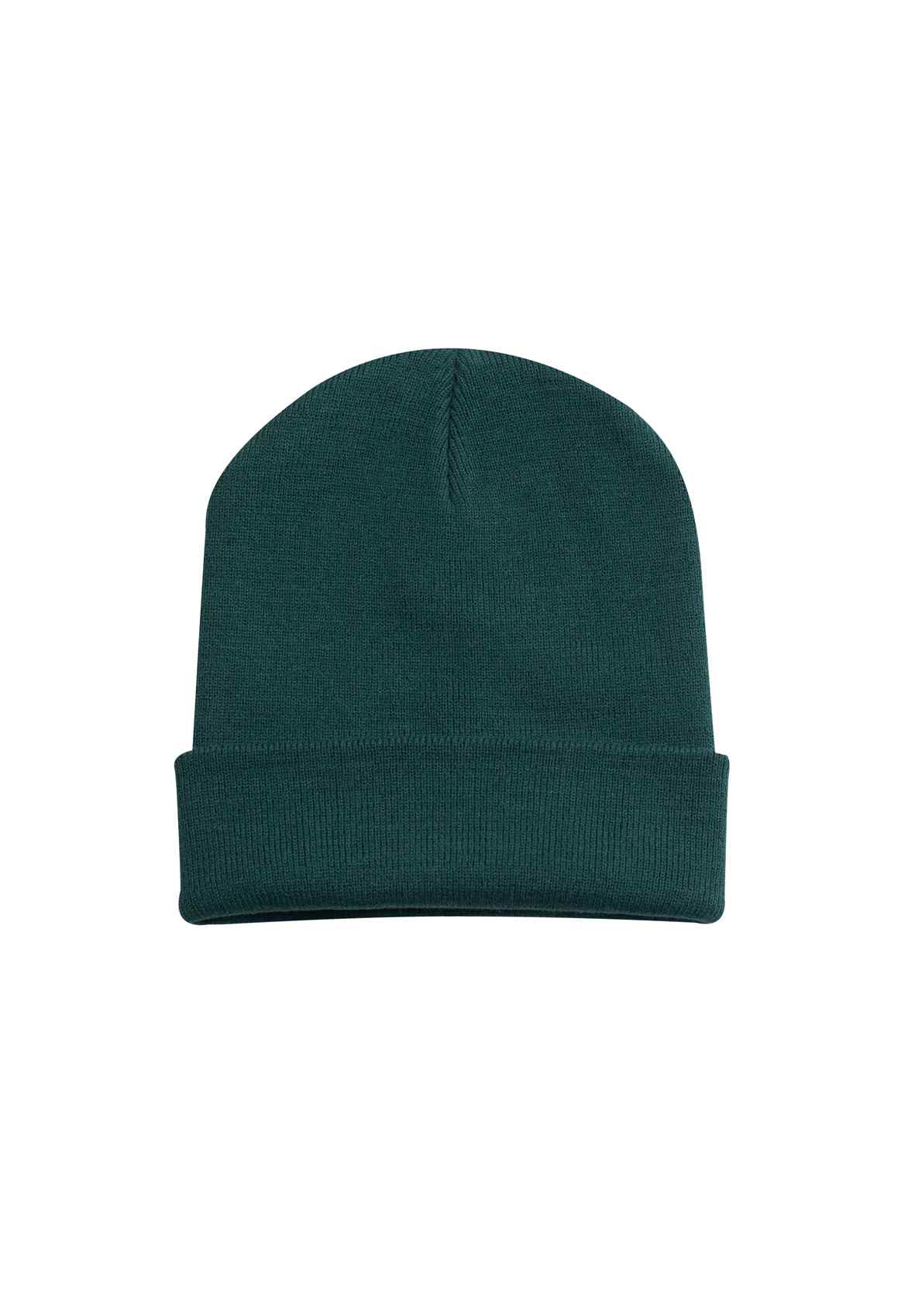 Heavyweight Cuffed Beanie - UC410 - Bottle Green One size - Customisable Hats