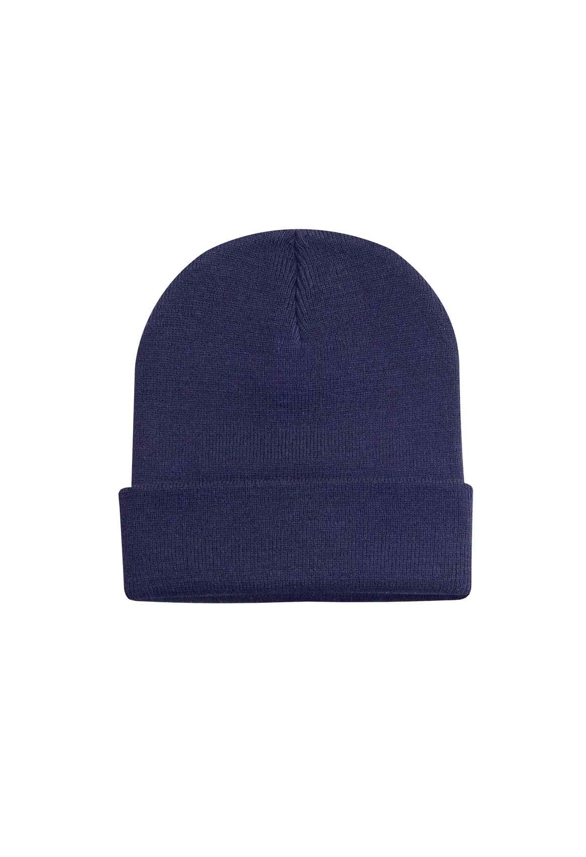 Heavyweight Cuffed Beanie - UC410 - Navy One size - Customisable Hats
