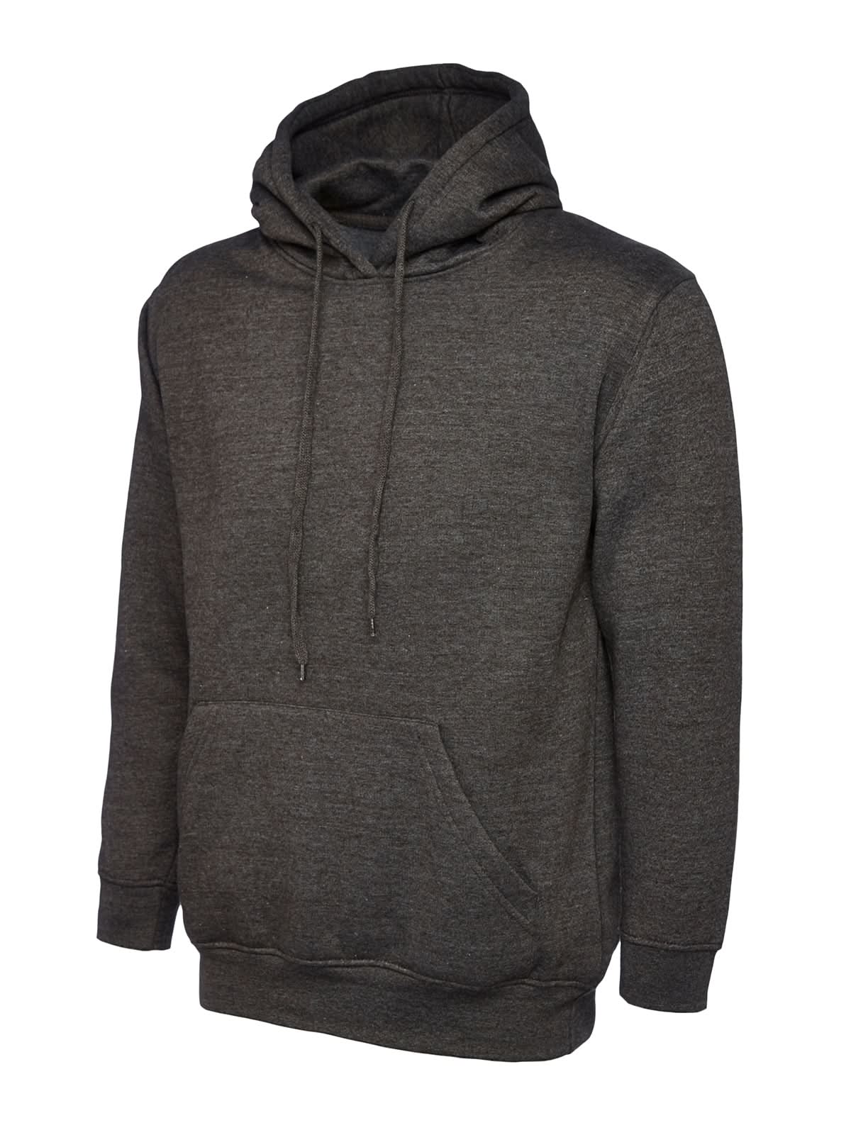 Uneek Classic Hooded Sweatshirt Charcoal UC502 - Charcoal - Customisable Sweatshirts