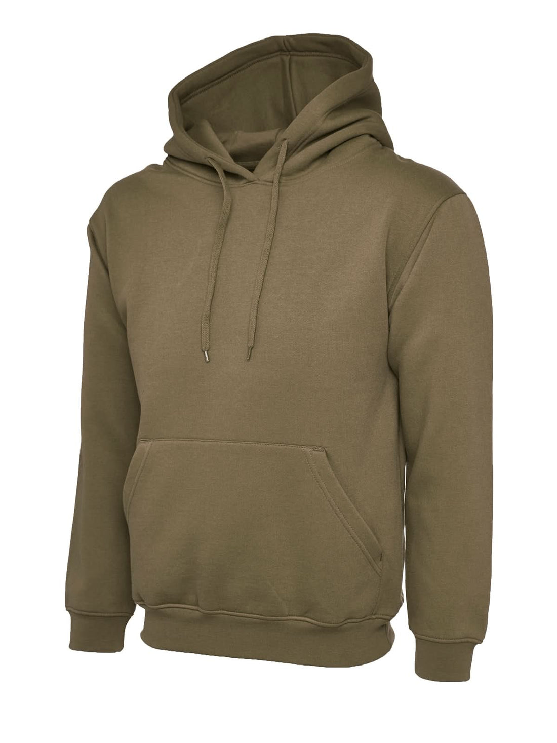 Uneek Classic Hooded Sweatshirt Military Green UC502 - Military Green - Customisable Sweatshirts