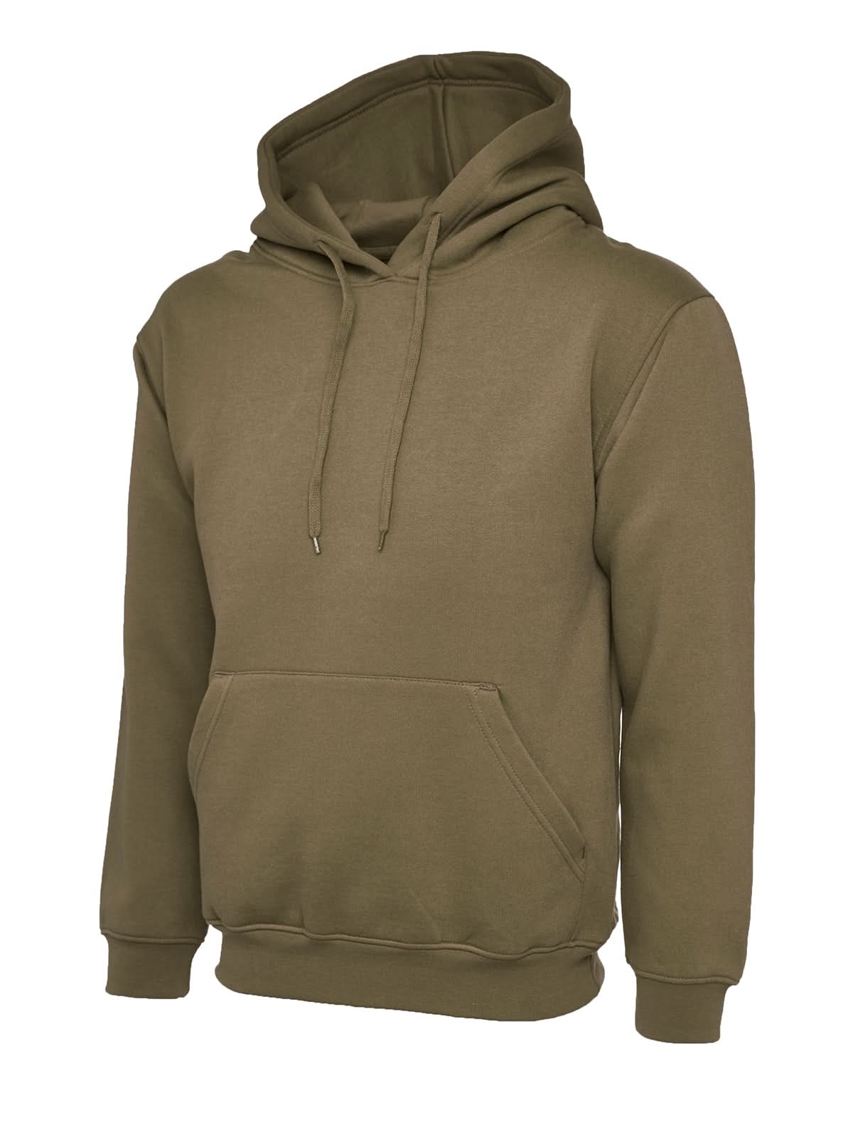 Uneek Classic Hooded Sweatshirt Military Green UC502 - Military Green - Customisable Sweatshirts