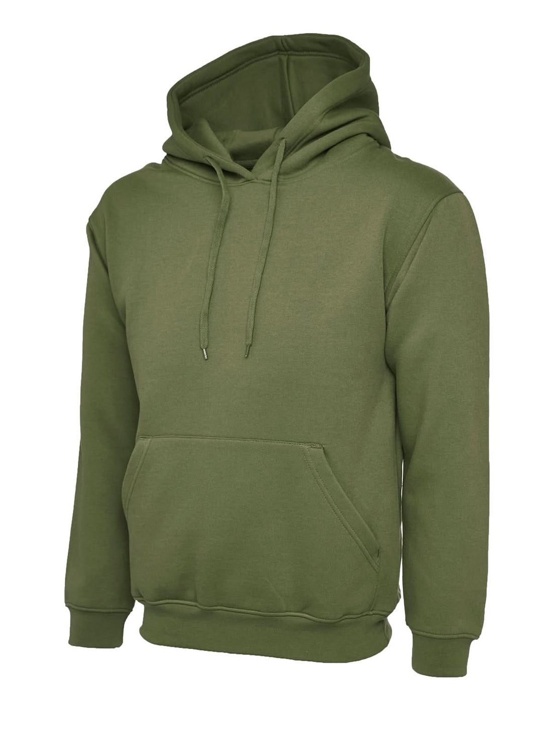Uneek Classic Hooded Sweatshirt Olive UC502 - Olive - Customisable Sweatshirts