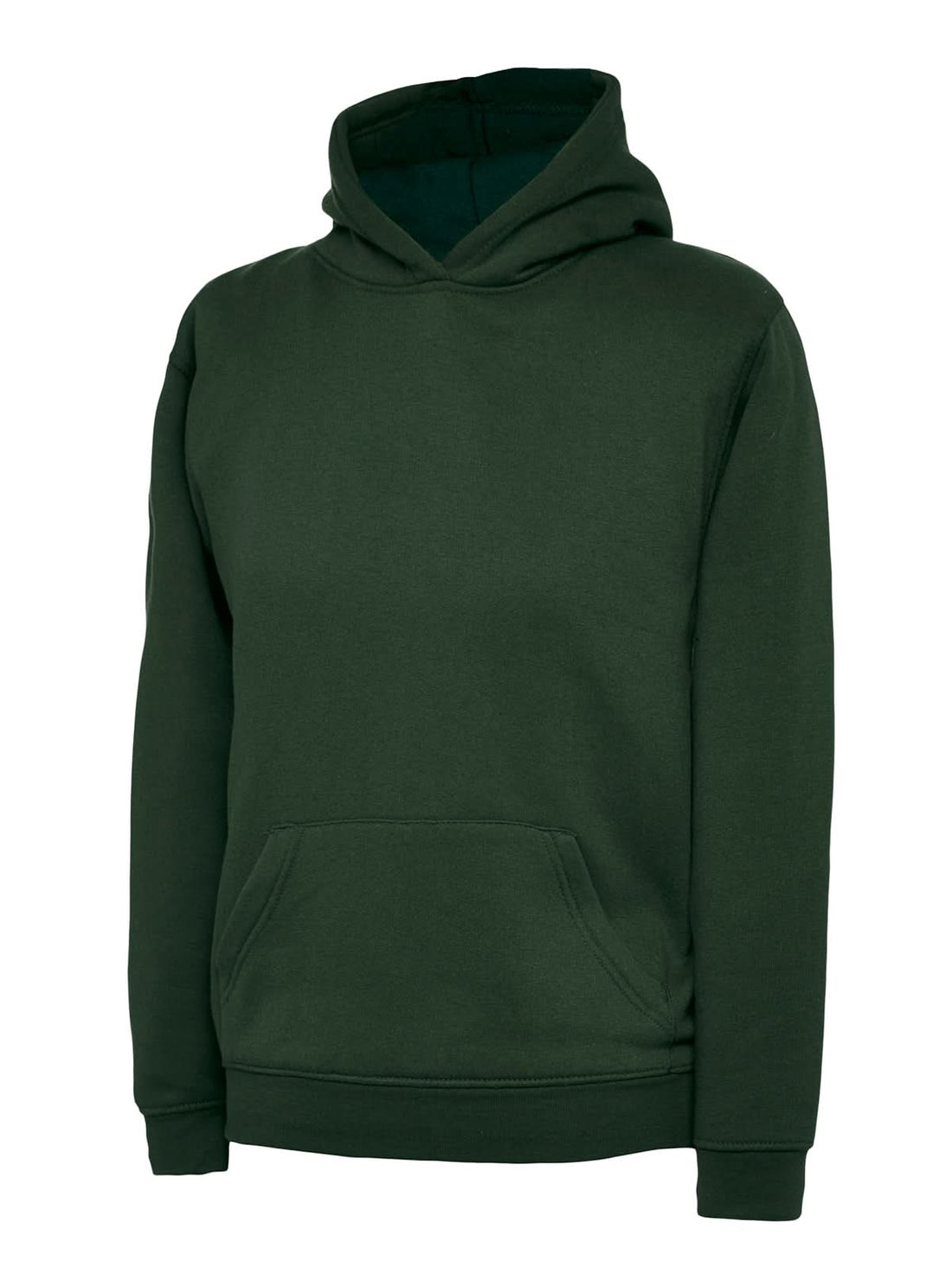 Uneek Childrens Classic Hooded Sweatshirt Bottle Green UC503 - Bottle Green - Customisable Sweatshirts