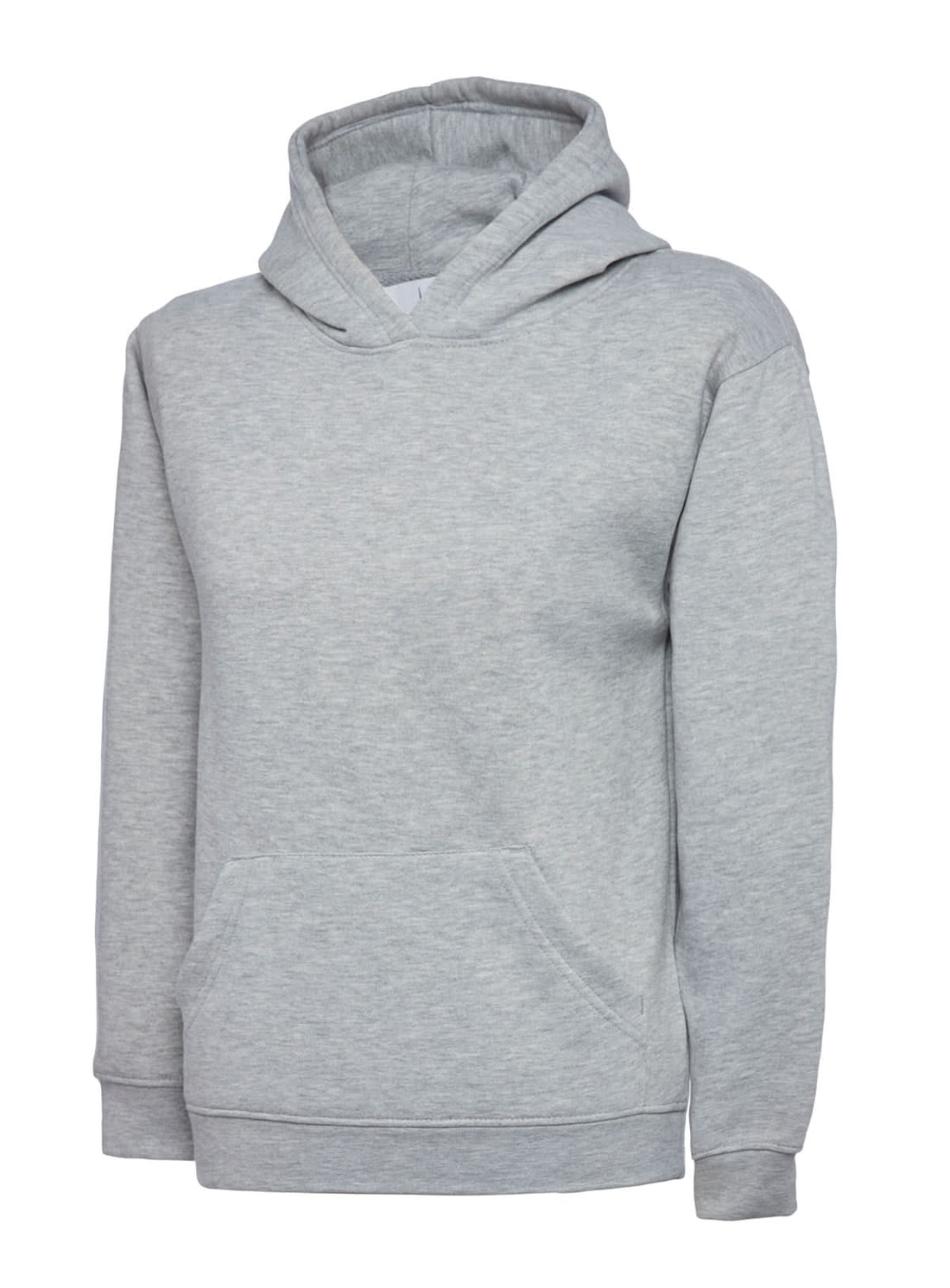 Uneek Childrens Classic Hooded Sweatshirt Heather Grey UC503 - Heather Grey - Customisable Sweatshirts