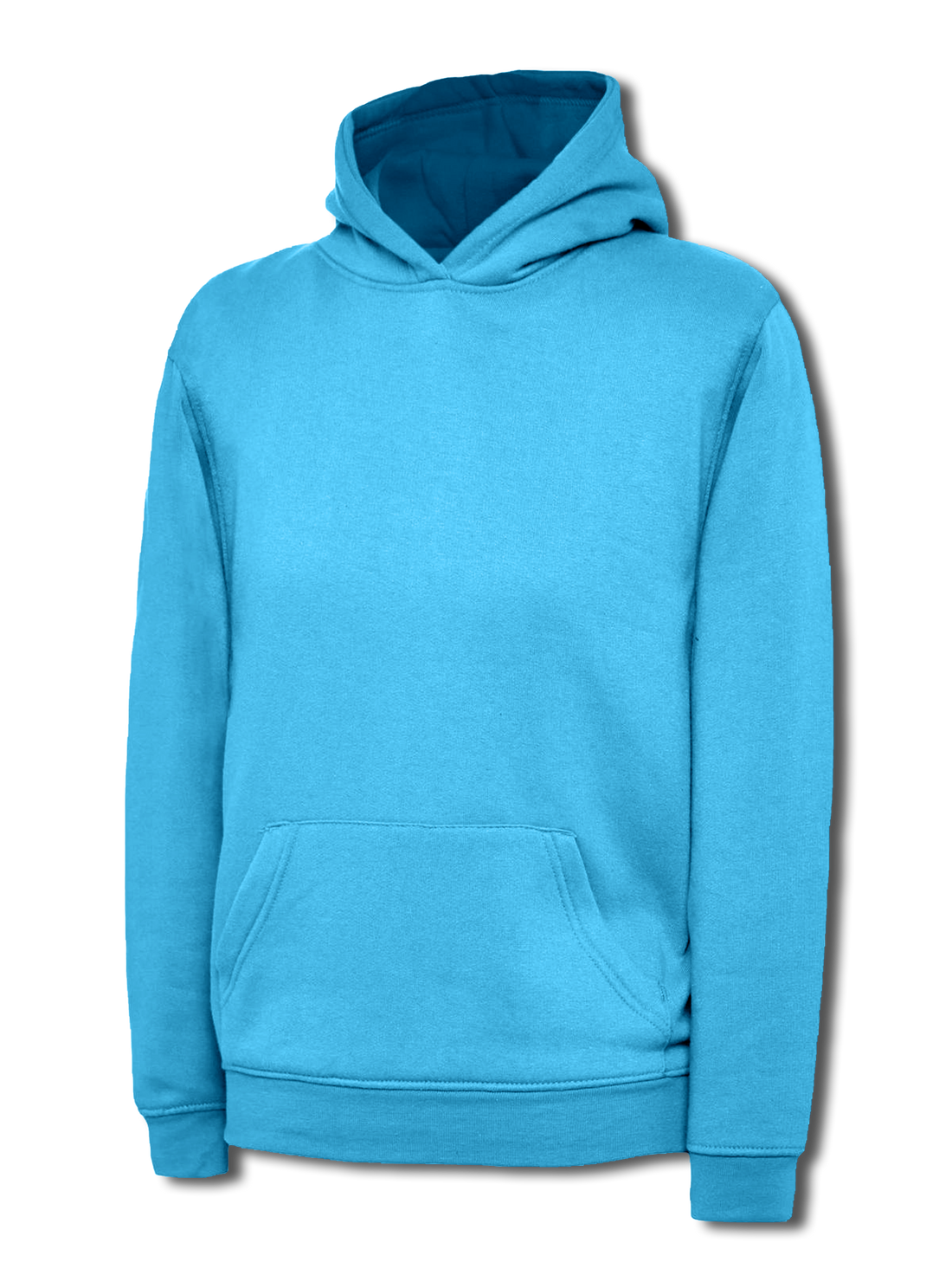 Uneek Childrens Classic Hooded Sweatshirt Sapphire Blue UC503 - Sapphire Blue - Customisable Sweatshirts