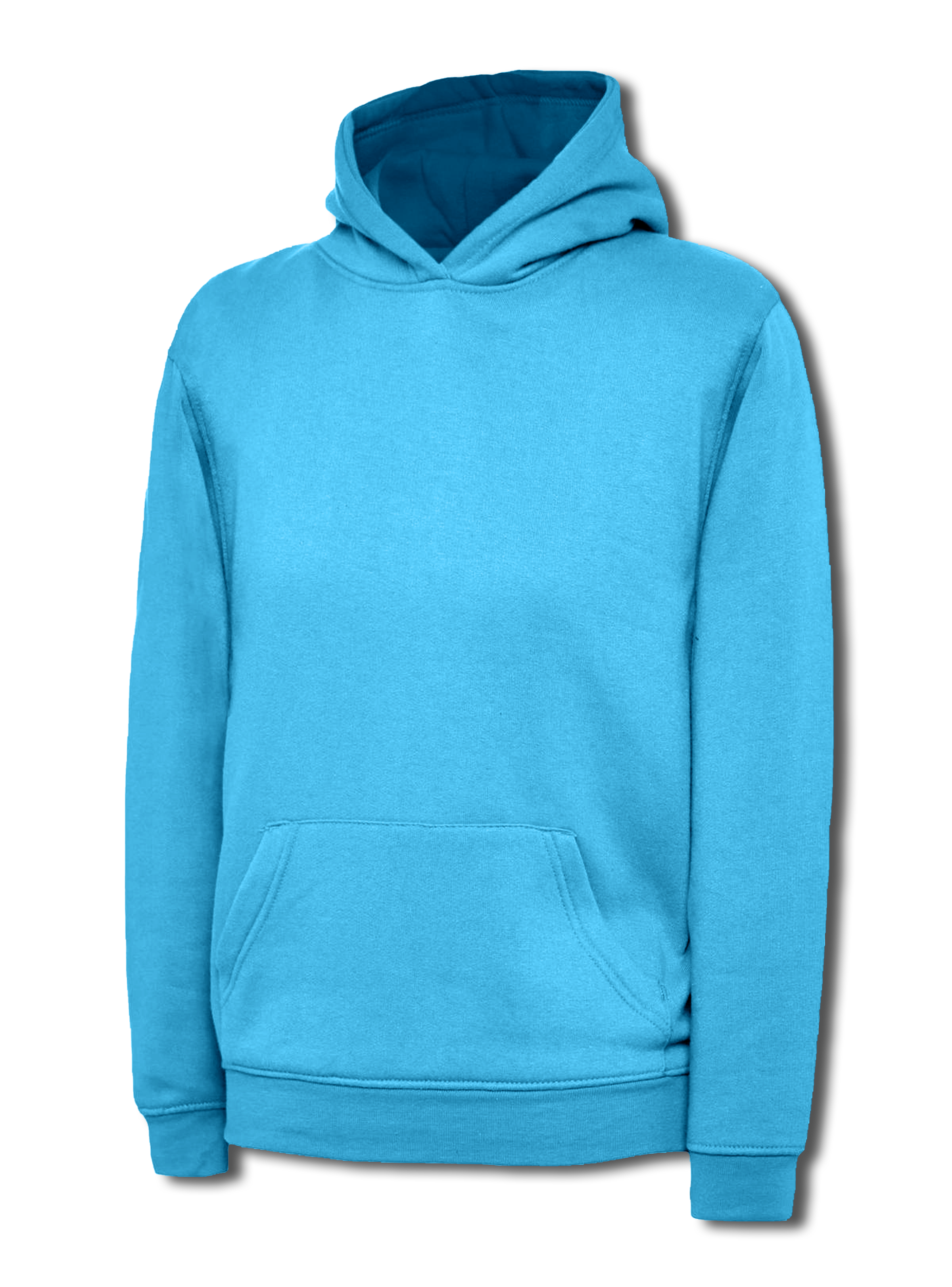 Uneek Childrens Classic Hooded Sweatshirt Sapphire Blue UC503 - Sapphire Blue - Customisable Sweatshirts