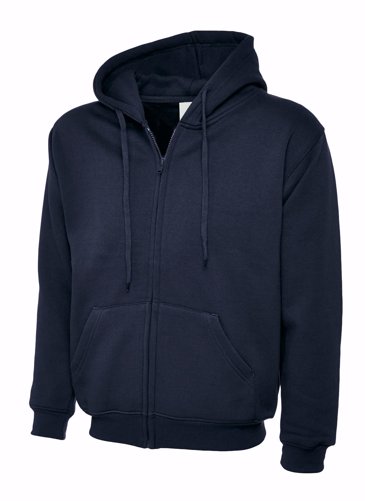 Uneek Adults Classic Full Zip Hooded Sweatshirt UC504 - Navy - Customisable Sweatshirts