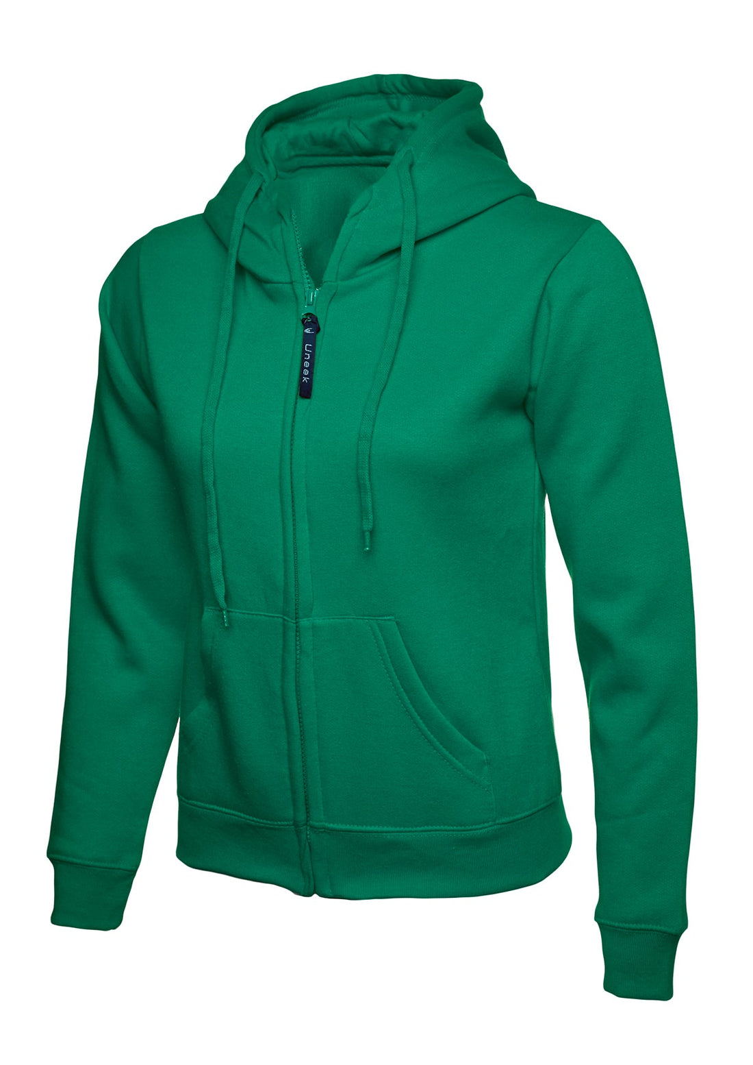 Ladies Classic Full Zip Hooded Sweatshirt - UC505 - Kelly Green - Customisable Sweatshirts