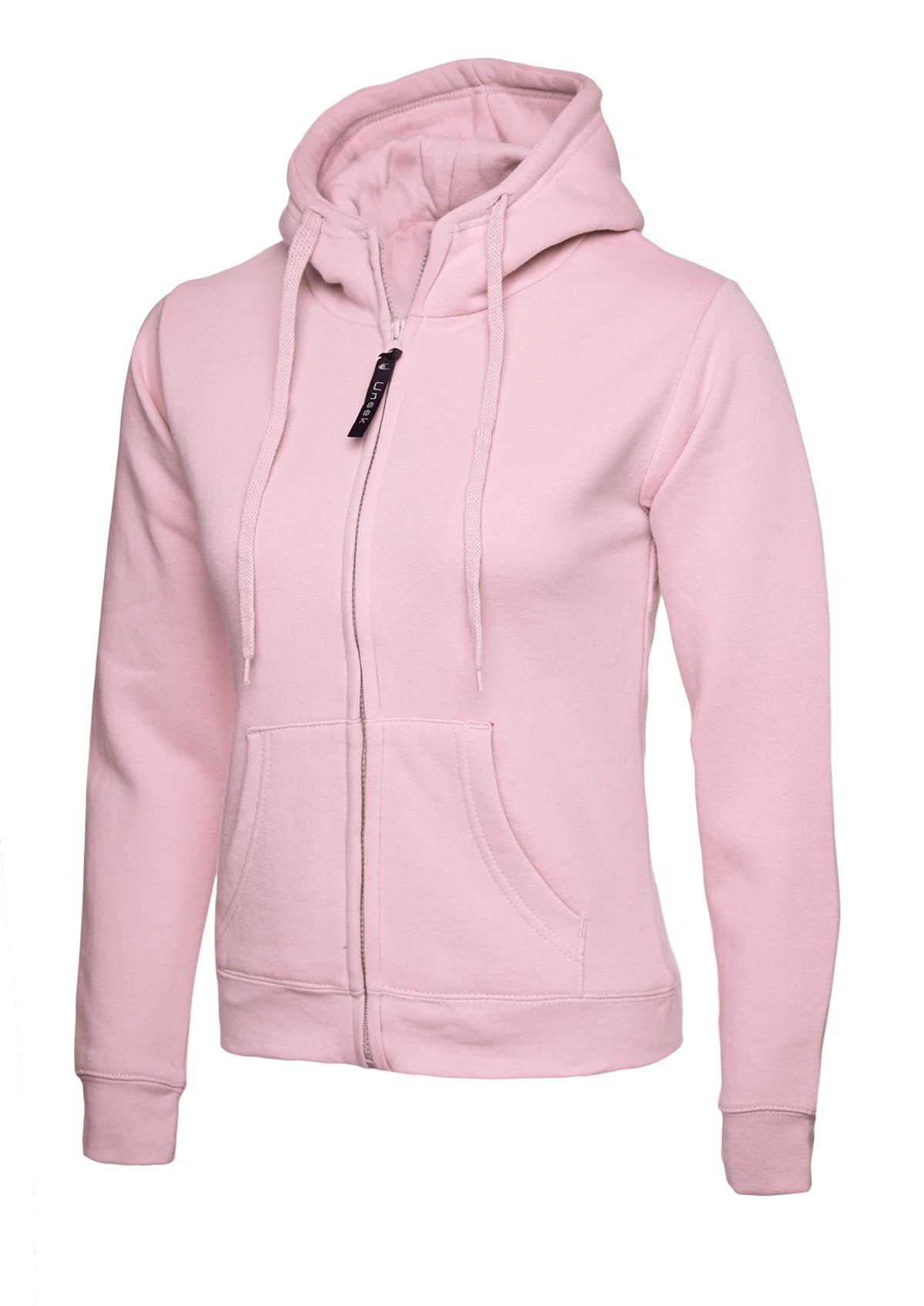 Ladies Classic Full Zip Hooded Sweatshirt - UC505 - Pink - Customisable Sweatshirts
