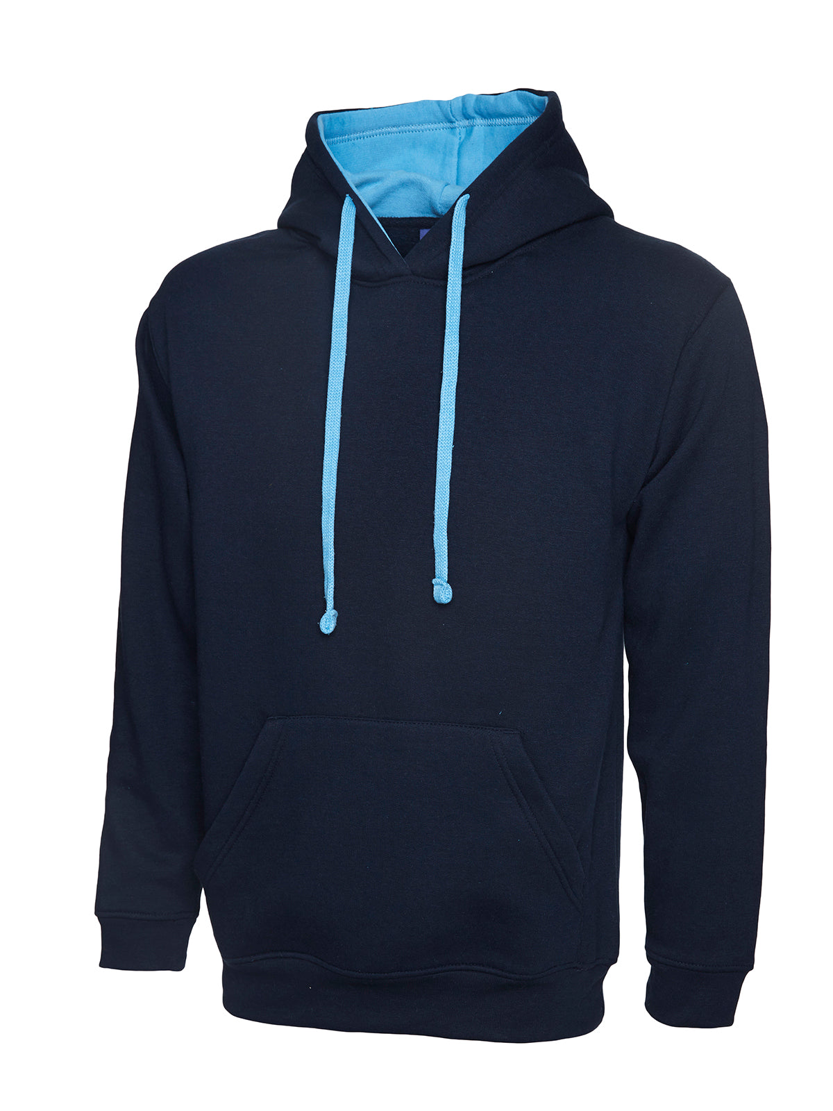 Contrast Hooded Sweatshirt - UC507 - Navy Sky - Customisable Sweatshirts