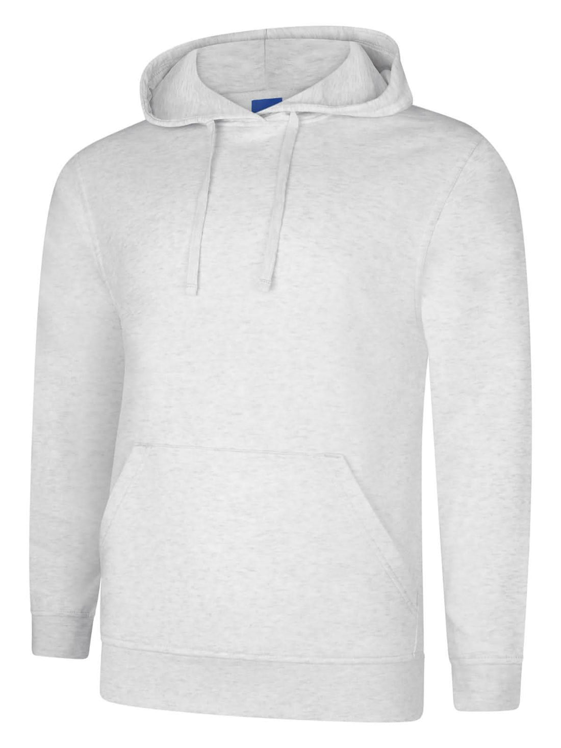 Uneek Deluxe Hooded Sweatshirt Ash UC509 - Ash - Customisable Sweatshirts