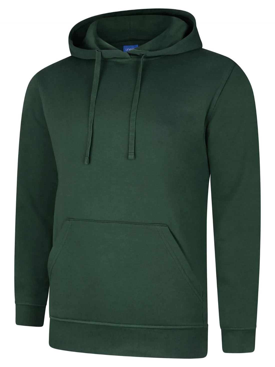 Uneek Deluxe Hooded Sweatshirt Bottle Green UC509 - Bottle Green - Customisable Sweatshirts