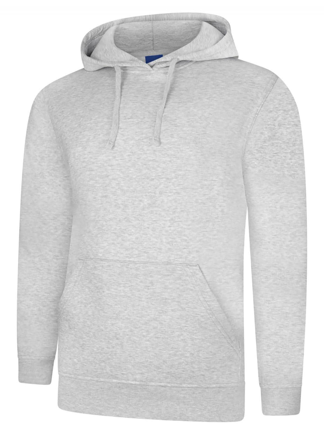 Uneek Deluxe Hooded Sweatshirt Heather Grey UC509 - Heather Grey - Customisable Sweatshirts