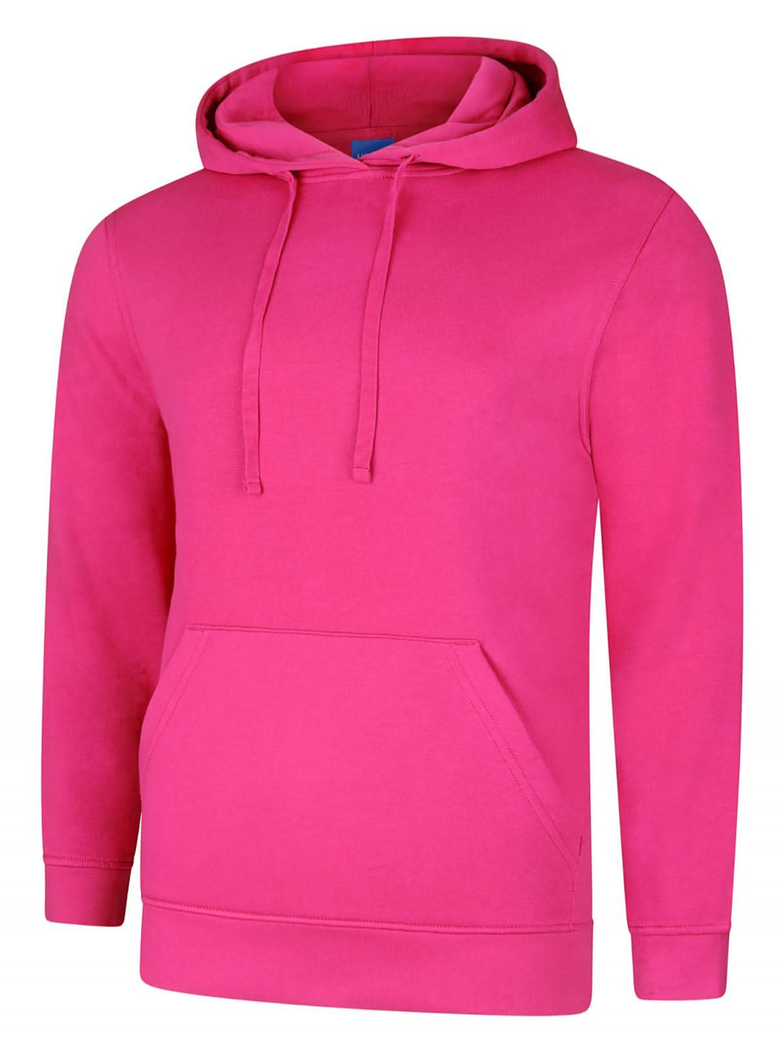 Uneek Deluxe Hooded Sweatshirt Hot Pink UC509 - Hot Pink - Customisable Sweatshirts