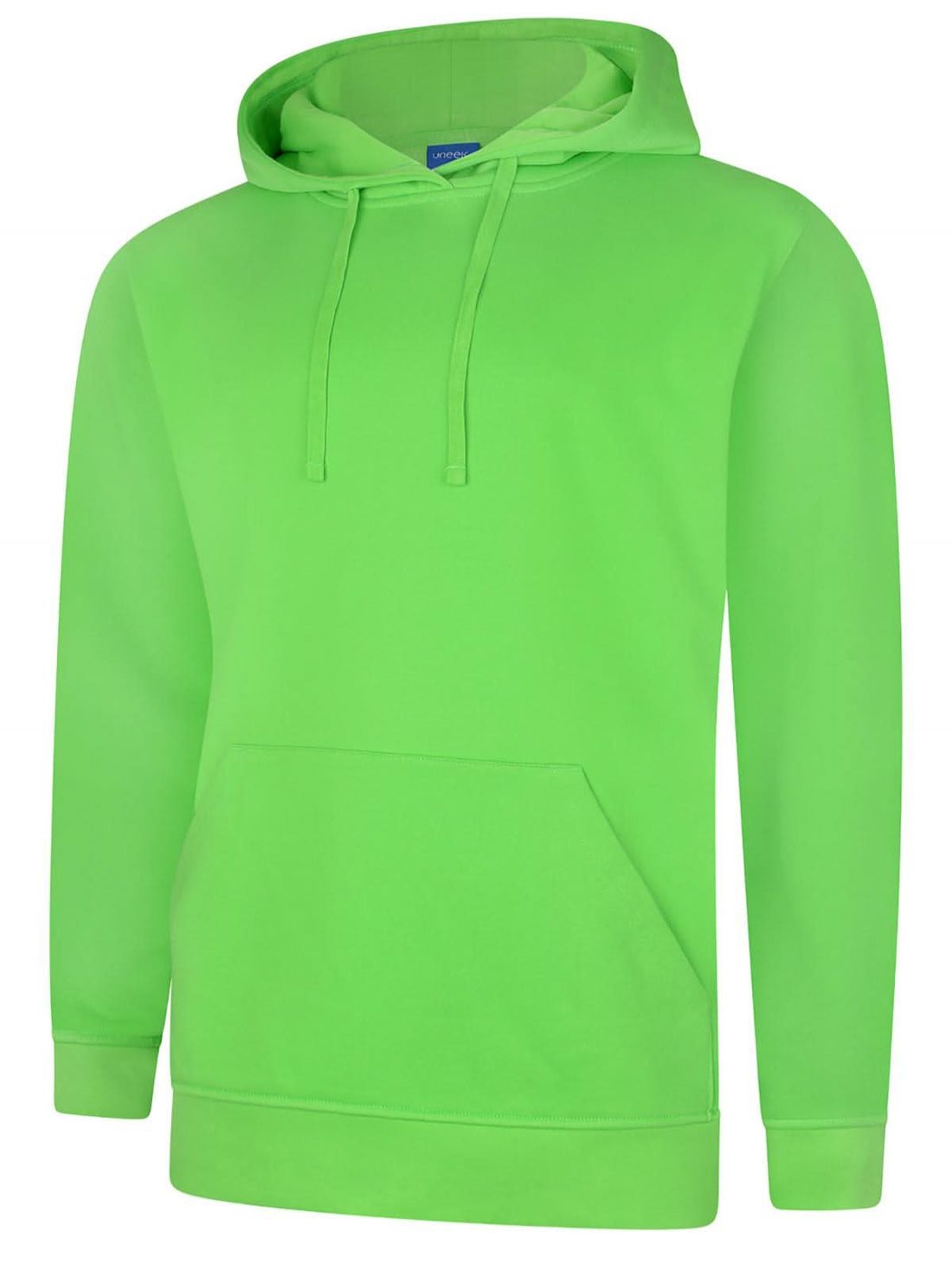 Uneek Deluxe Hooded Sweatshirt Lime UC509 - Lime - Customisable Sweatshirts