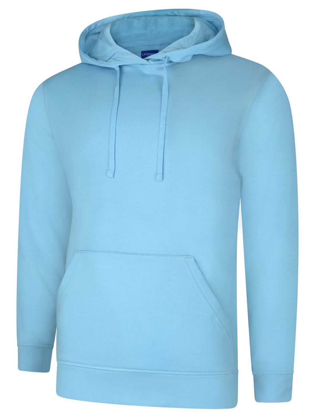 Uneek Deluxe Hooded Sweatshirt Sky UC509 - Sky - Customisable Sweatshirts