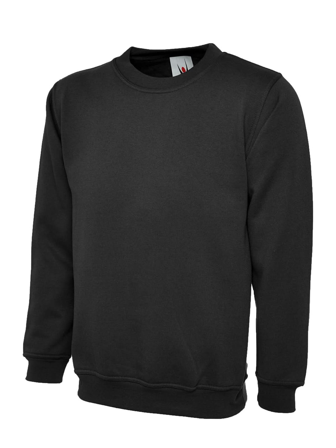 Uneek Ladies Deluxe Crew Neck Sweatshirt UC211 - Black - Customisable Sweatshirts
