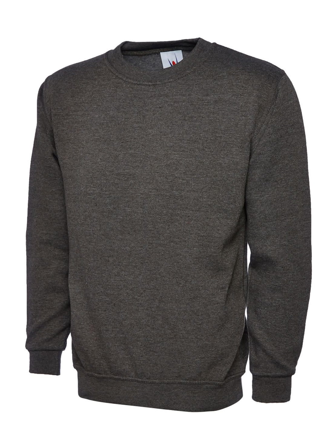 Uneek Ladies Deluxe Crew Neck Sweatshirt UC211 - Charcoal - Customisable Sweatshirts