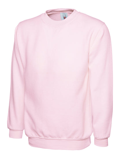 Ladies Deluxe Crew Neck Sweatshirt - UC211 - Pink - Customisable Sweatshirts