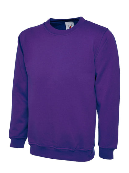 Uneek Ladies Deluxe Crew Neck Sweatshirt UC211 - Purple - Customisable Sweatshirts