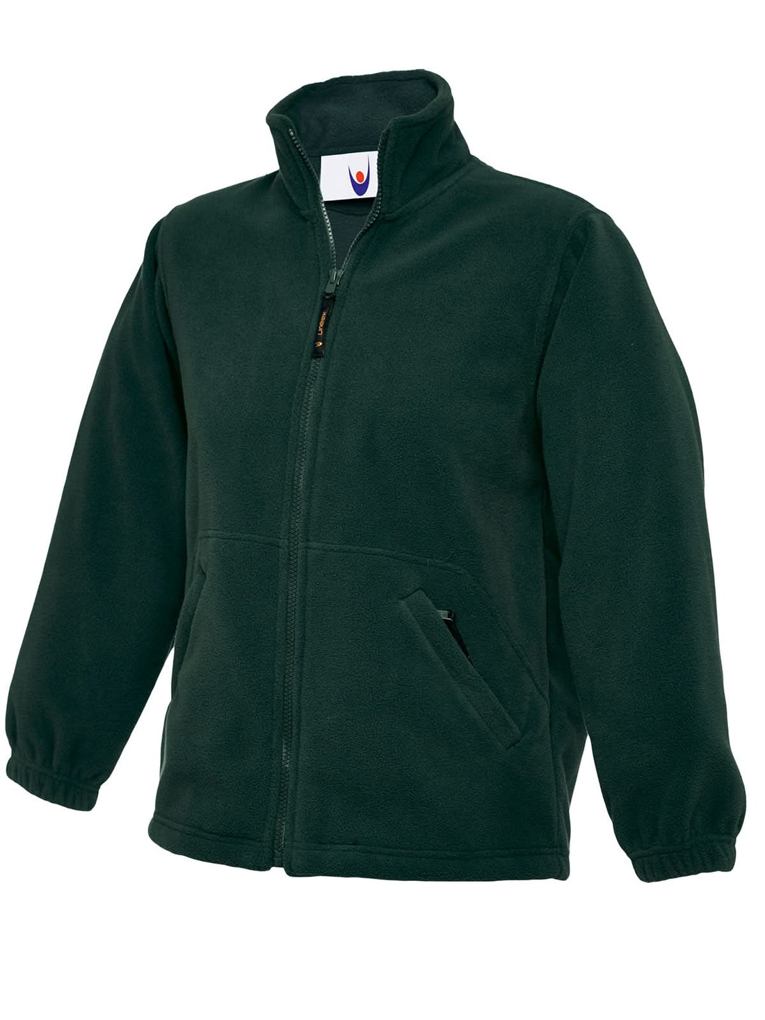 Uneek Childrens Classic Full Zip Fleece Jacket UC603 - Bottle Green - Customisable Jackets