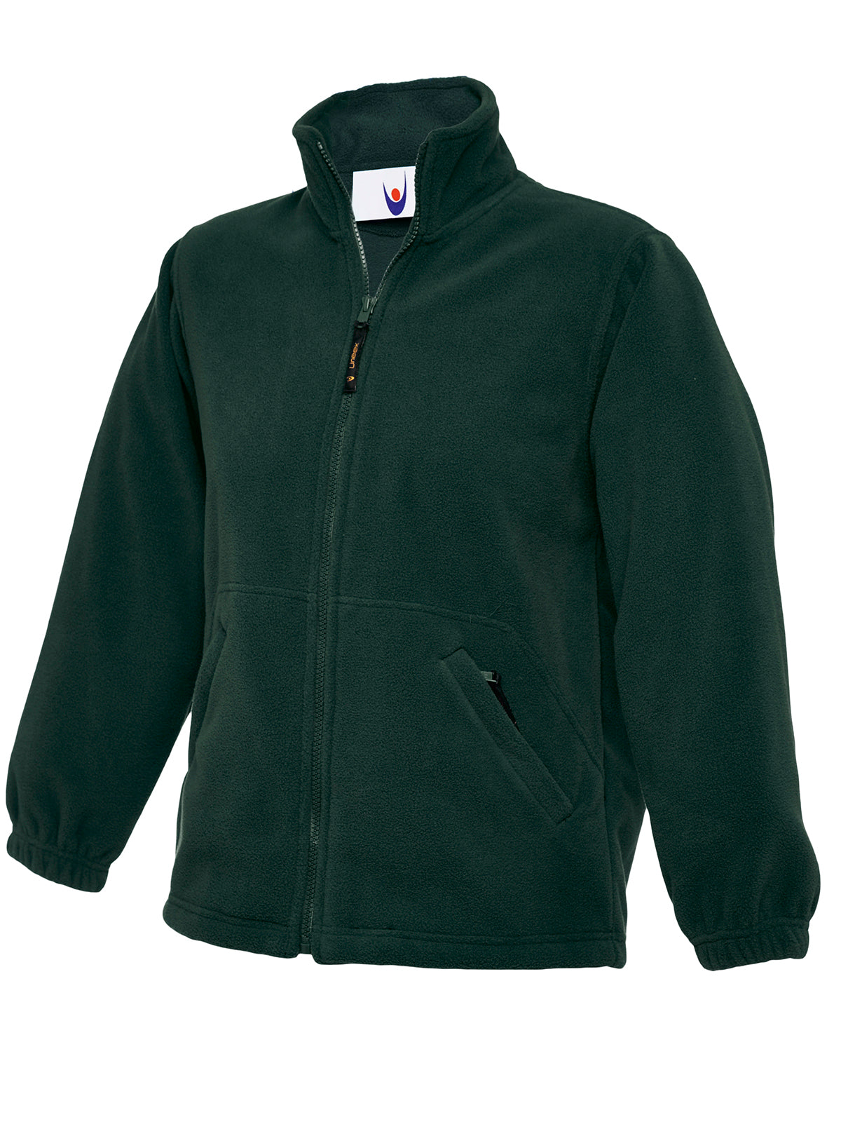 Childrens Classic Full Zip Fleece Jacket - UC603 - Bottle Green - Customisable Jacket