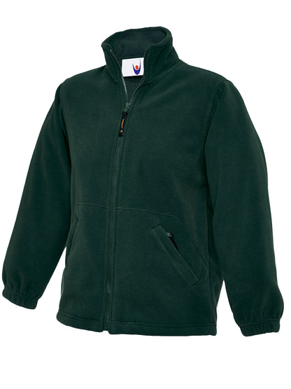 Childrens Classic Full Zip Fleece Jacket - UC603 - Bottle Green - Customisable Jacket