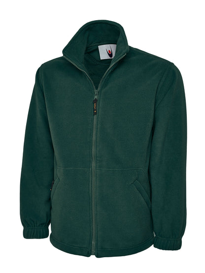 Classic Full Zip Fleece Jacket - UC604 - Bottle Green - Customisable Jacket