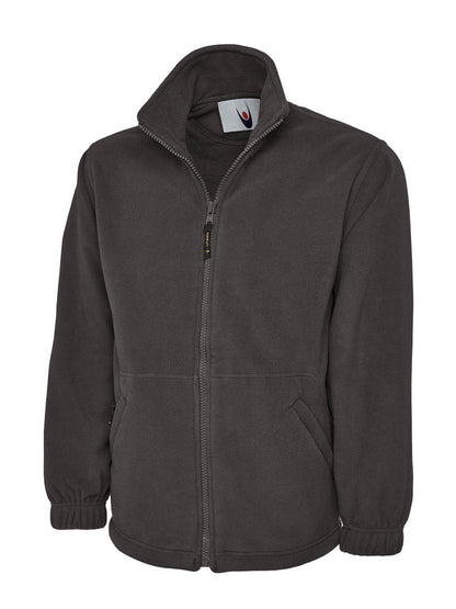Classic Full Zip Fleece Jacket - UC604 - Charcoal - Customisable Jacket