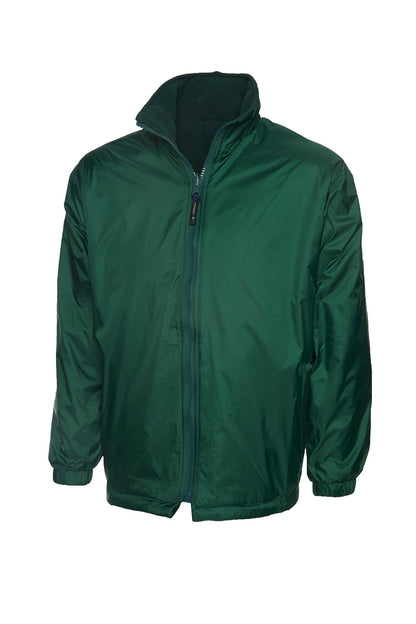 Childrens Reversible Fleece Jacket - UC606 - Bottle Green - Customisable Jacket