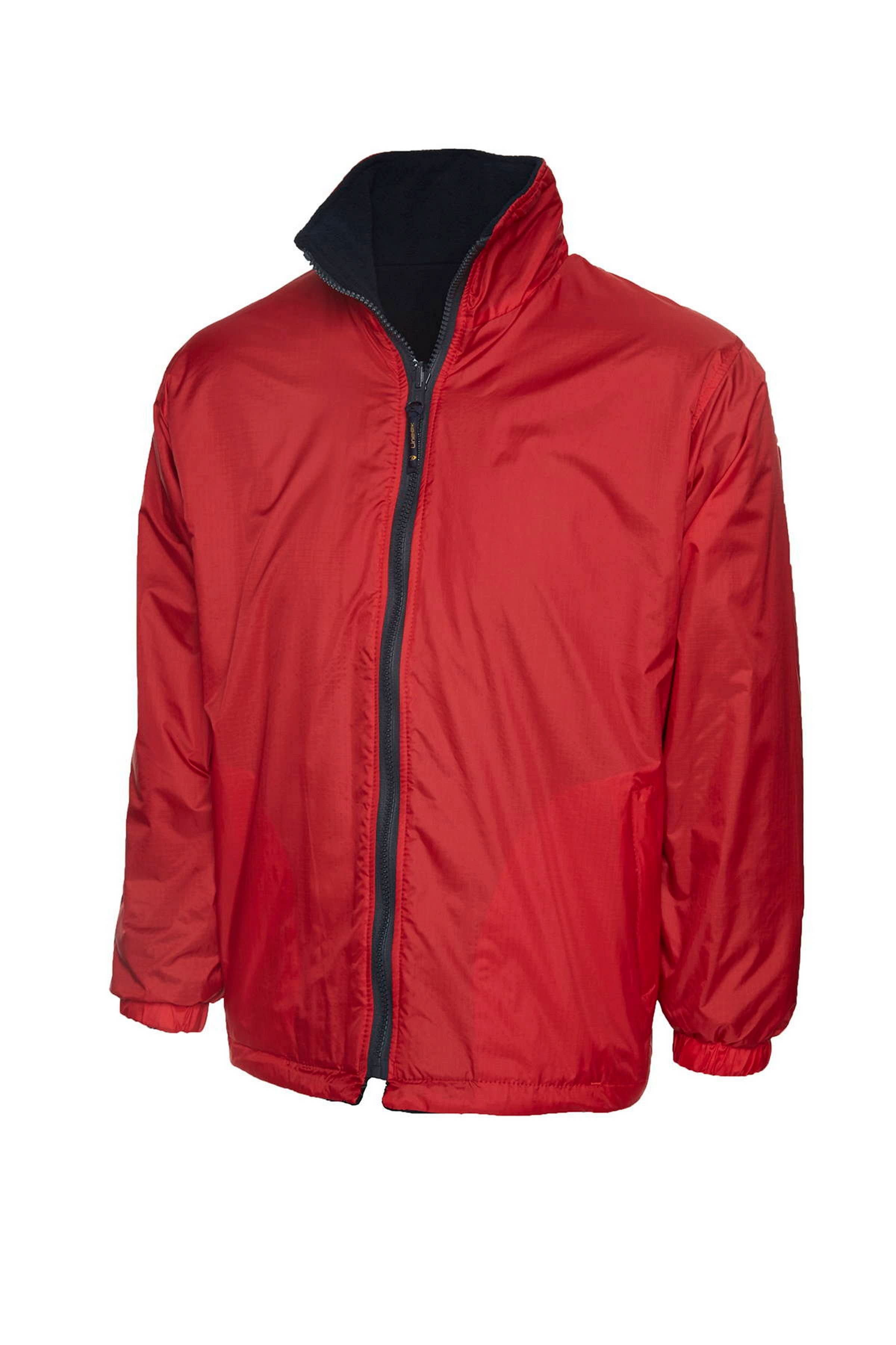 Uneek Childrens Reversible Fleece Jacket UC606 - Red Navy - Customisable Jackets