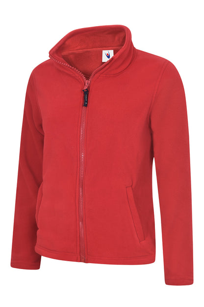 Ladies Classic Full Zip Fleece Jacket - UC608 - Red - Customisable Jacket