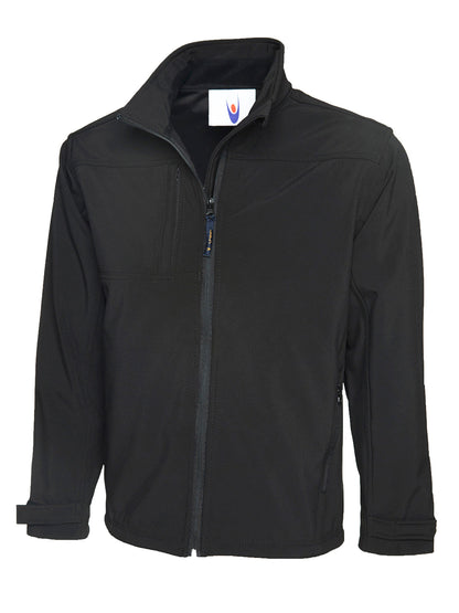 Deluxe Full Zip Soft Shell Jacket - UC611 - Black - Customisable Jacket
