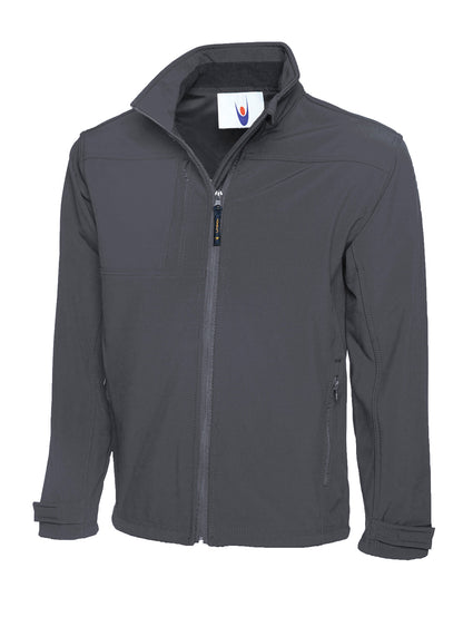 Deluxe Full Zip Soft Shell Jacket - UC611 - Light Grey - Customisable Jacket