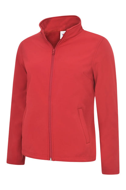 Uneek Ladies Classic Full Zip Soft Shell Jacket UC613 - Red - Customisable Jackets