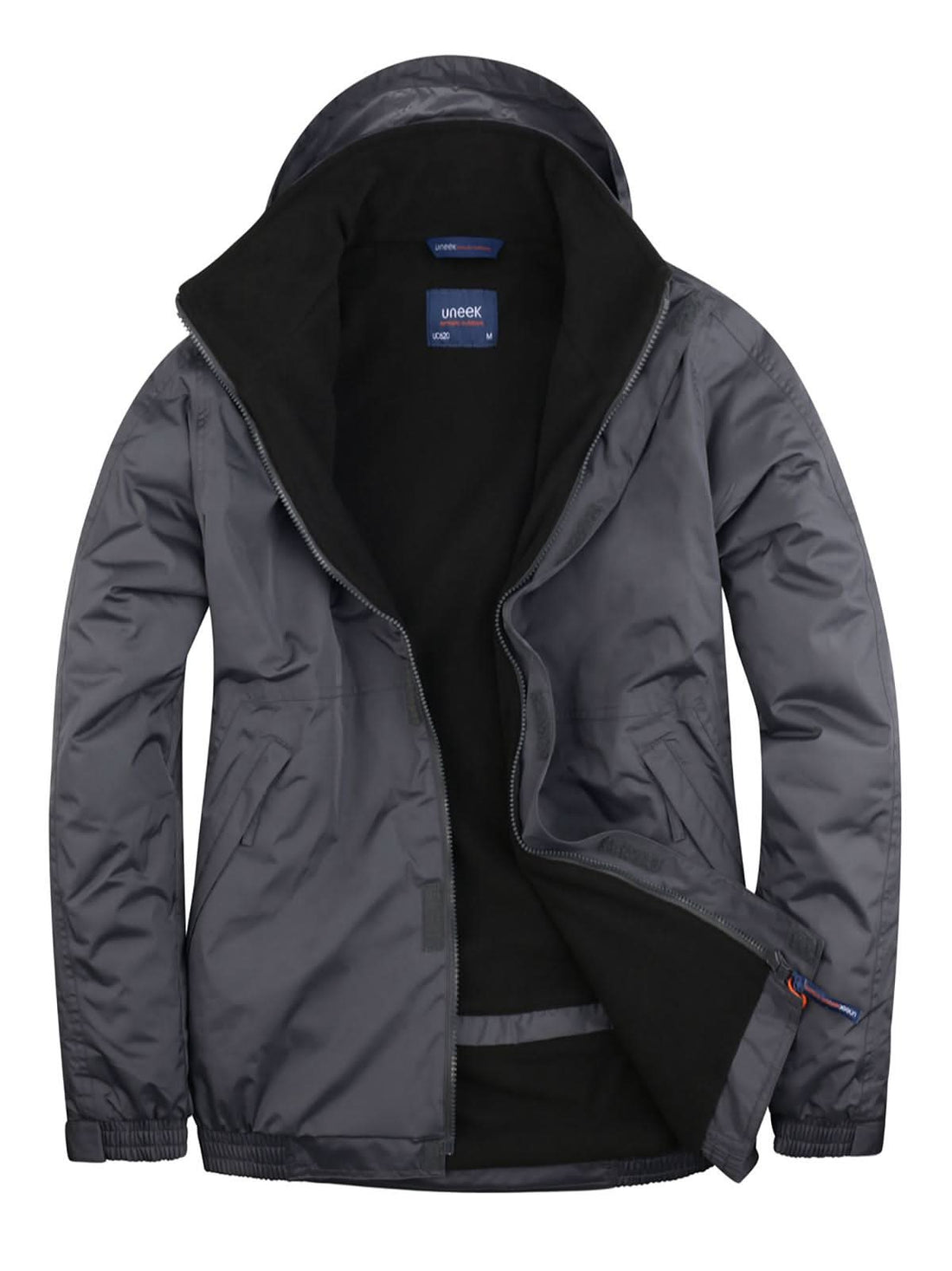 Uneek Premium Outdoor Jacket UC620 - Deep Grey Black - Customisable Jackets