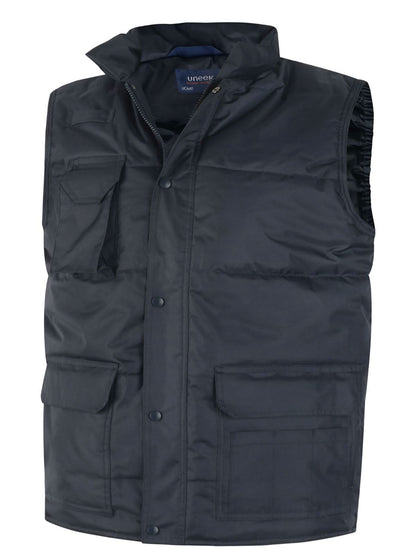 Uneek Super Pro Body Warmer UC640 - Navy - Customisable Bodywarmer