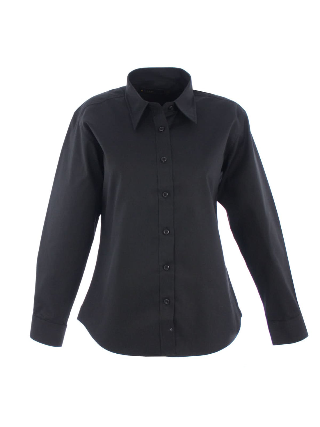 Uneek Ladies Pinpoint Oxford Full Sleeve Shirt UC703 - Black - Customisable Shirts