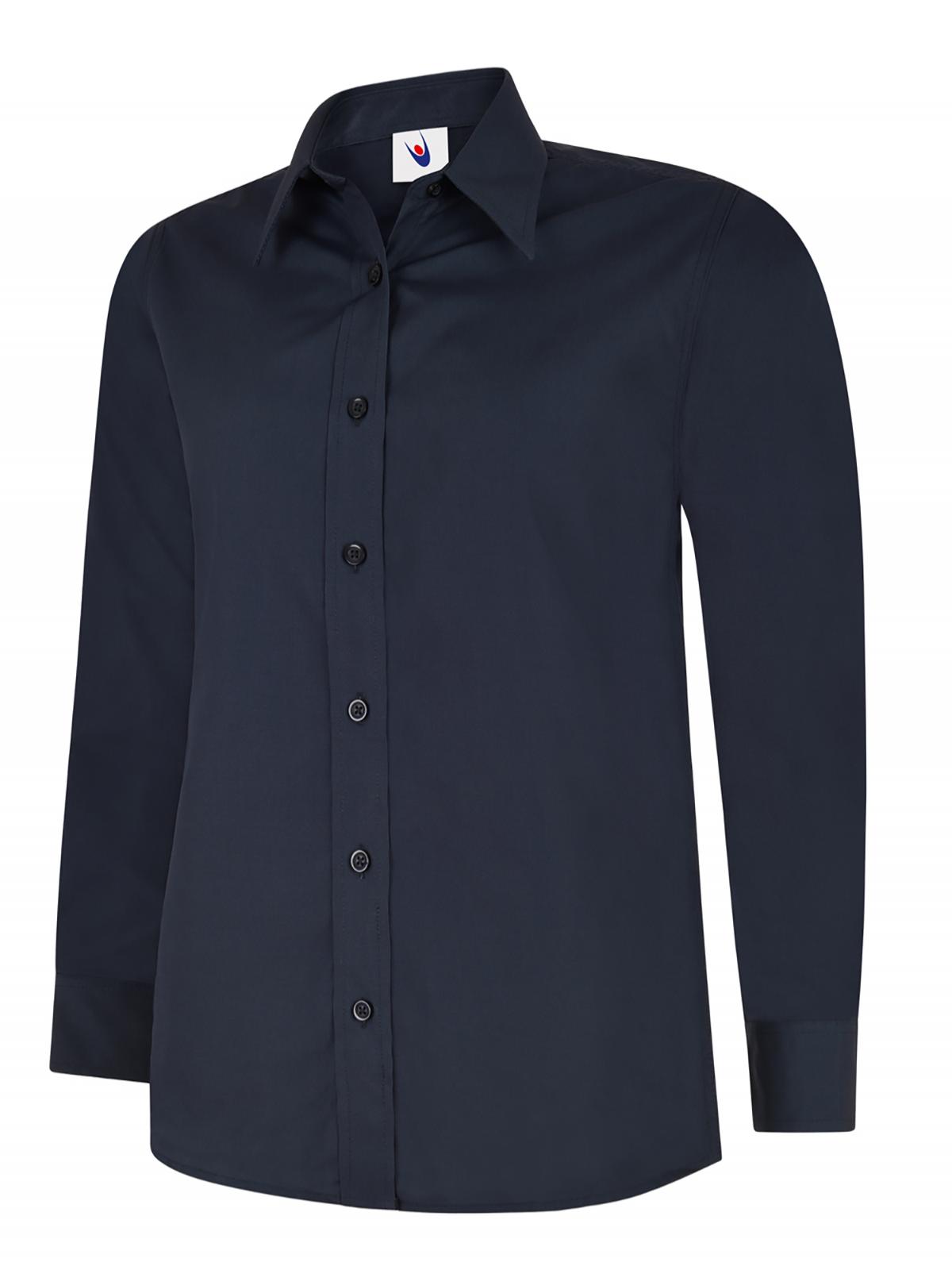 Ladies Poplin Full Sleeve Shirt - UC711 - Navy - Customisable Shirts