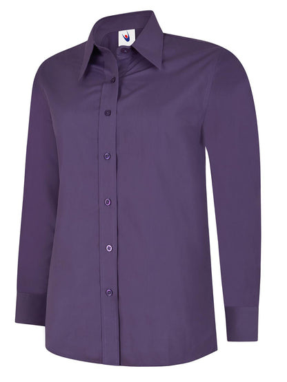 Ladies Poplin Full Sleeve Shirt - UC711 - Purple - Customisable Shirts