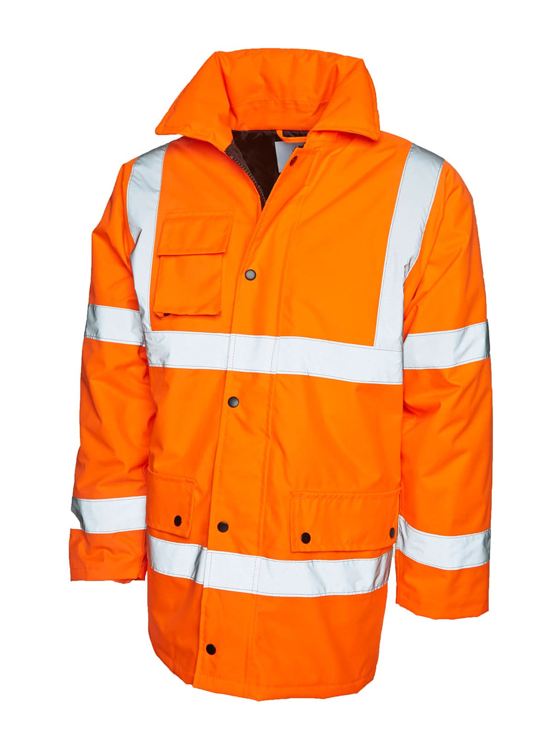 Uneek Hi Vis Road Safety Jacket UC803 - Orange - Customisable Jacket