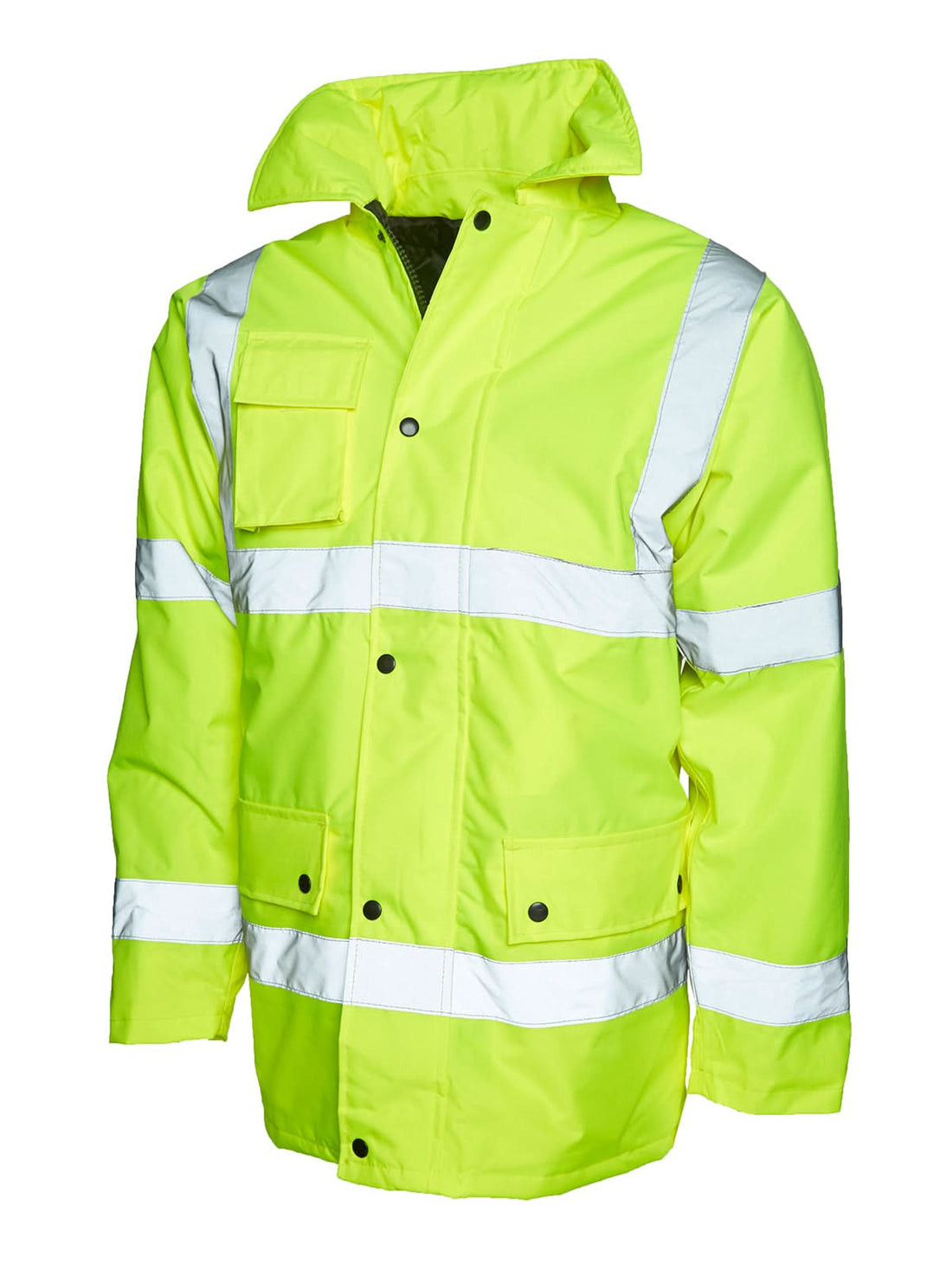 Uneek Hi Vis Road Safety Jacket UC803 - Yellow - Customisable Jacket