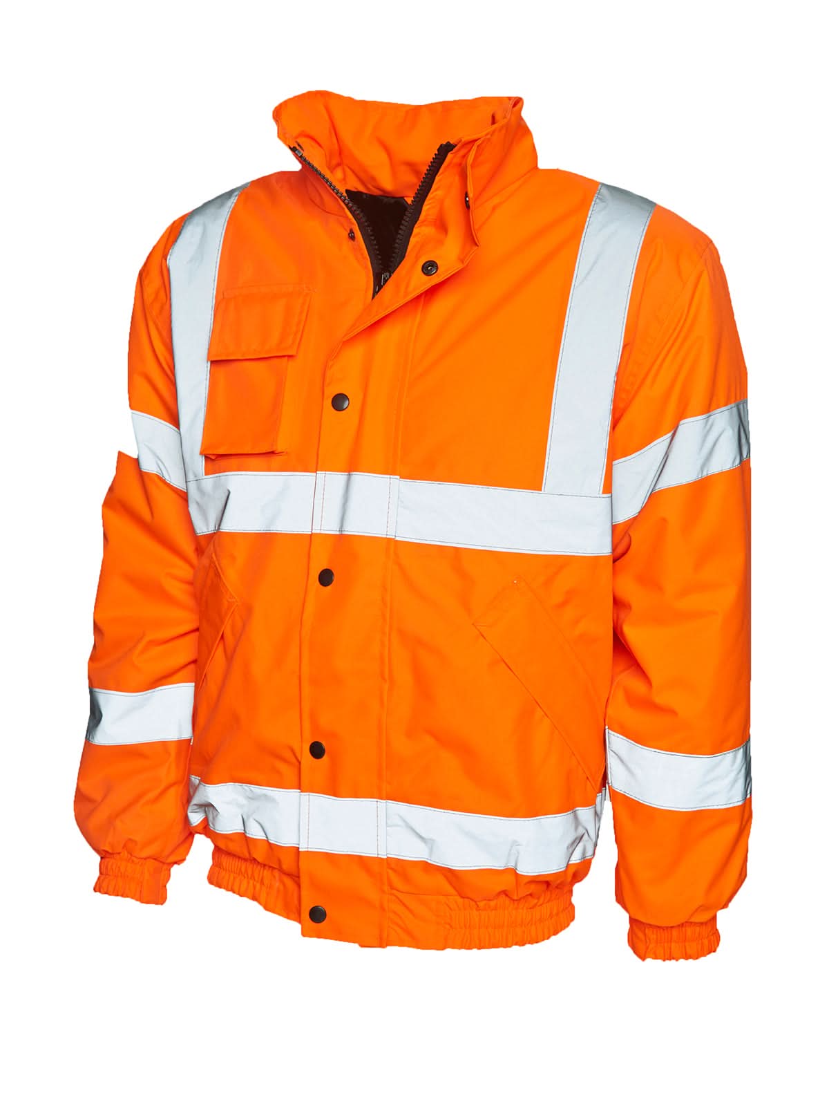 Uneek Hi Vis Bomber Jacket UC804 - Orange - Customisable Jacket