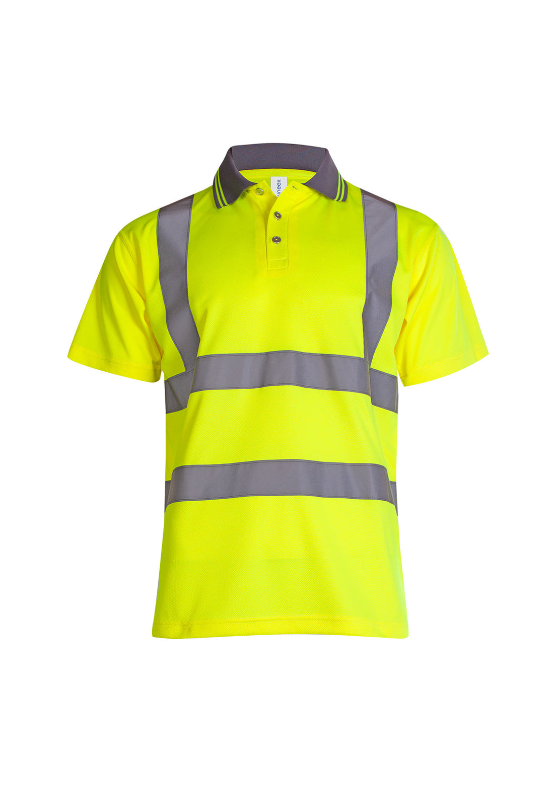 Hi Vis Short Sleeve Polo Shirt - UC808 - Yellow - Customisable Hi-Vis Polos