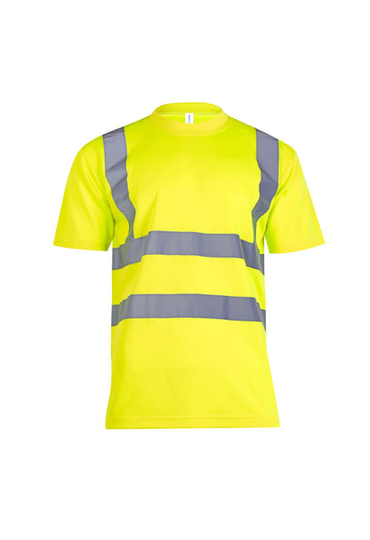Uneek Hi Vis Short Sleeve T Shirt 810 - Yellow - Customisable Hi-Vis T-Shirts