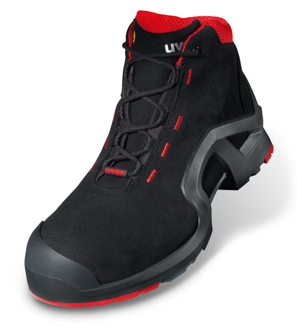 Uvex Uvex X Tended Support S Src Lace Up Boots - Black Red - Customisable Safety Boots