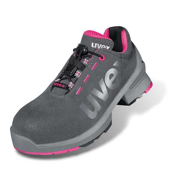 Uvex Uvex Ladies Safety Trainers - Grey Pink - Customisable Safety Trainers