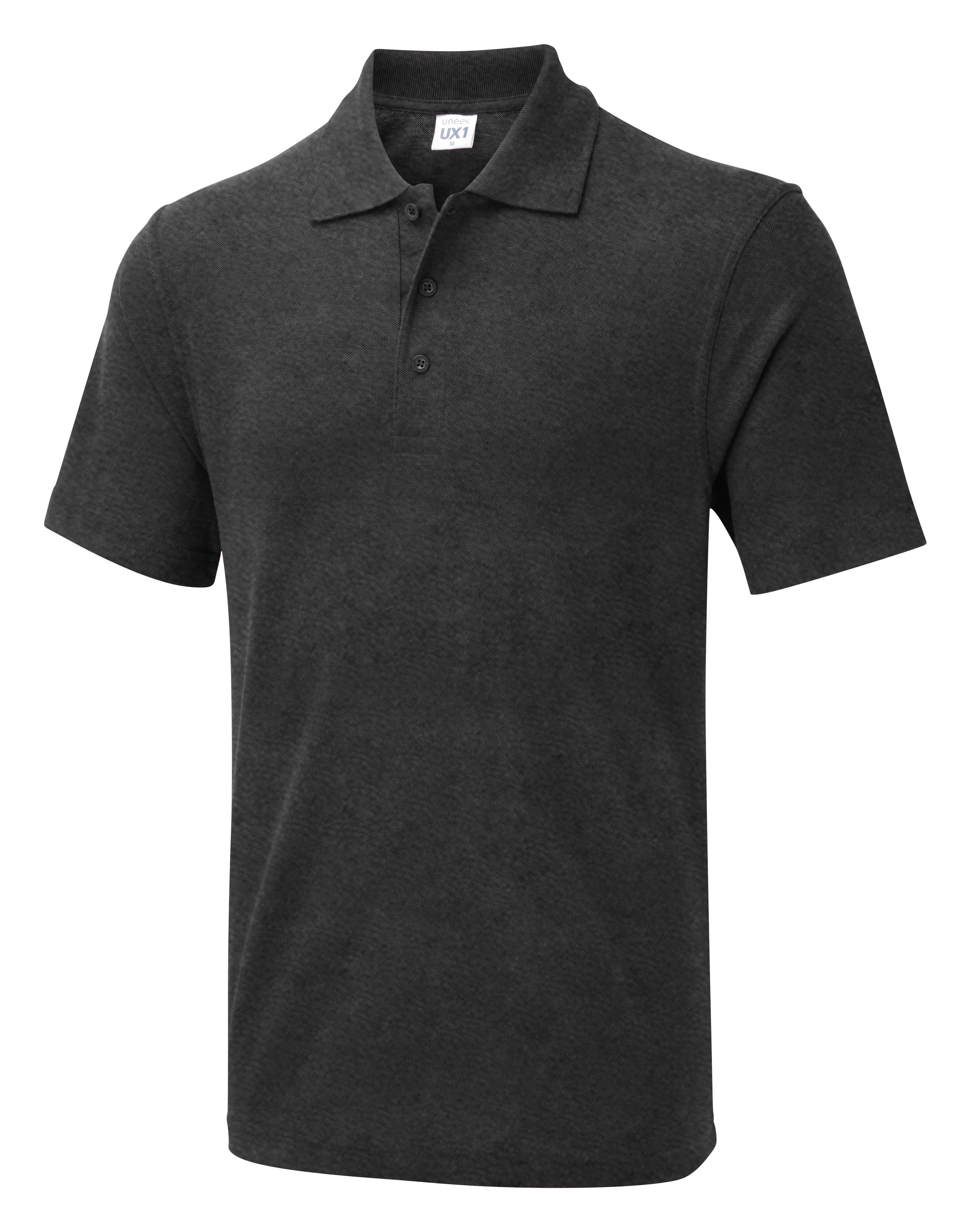 Uneek The Ux Polo UX1 - Charcoal - Customisable Polos