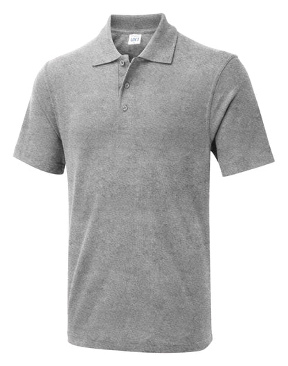 Uneek The Ux Polo UX1 - Heather Grey - Customisable Polos