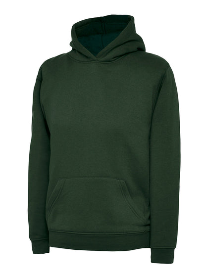 The UX Children’s Hooded Sweatshirt - UX8 - Bottle Green - Customisable Sweatshirts